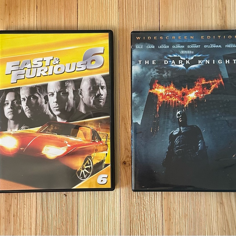 Fast & Furious 6 & The Dark Knight DVD Bundle